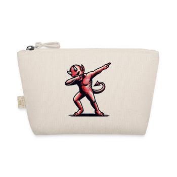 Dabbender Teufel Lustiges Dabbing Design Halloween - Bio-Täschchen - Natur - Vorne