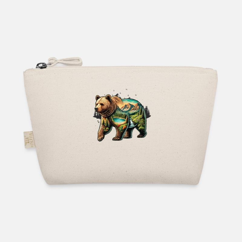 Wilderness Inside the Bear Retro Vintage Trousse biologique