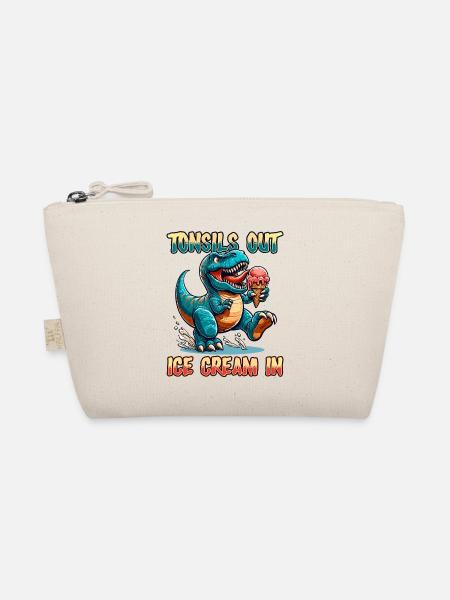 Tonsils Out Ice Cream In Dino Tonsillectomy Tonsil - Organic Pouch - nature - Front