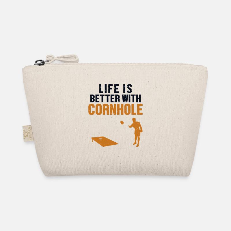 Das Leben ist besser mit Cornhole Game Boards Sitzsack Bio-Täschchen