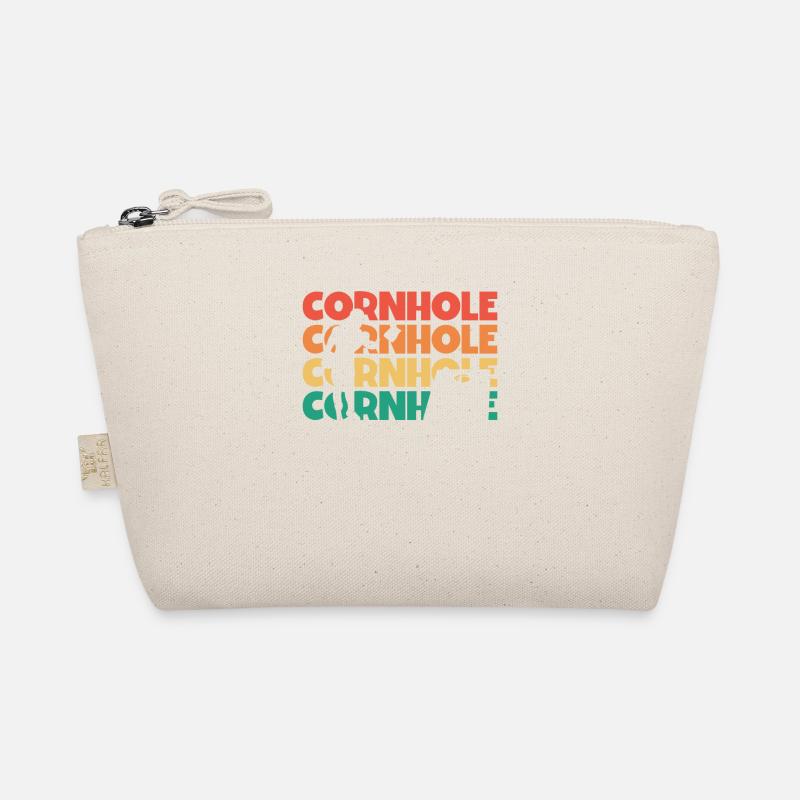 Cornhole Retro Text Plateau de jeu Sac de haricots Cornhole Trousse biologique