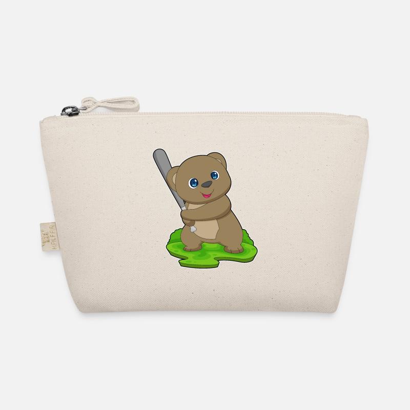 Bear Baseball Baseball Bat Organic Pouch