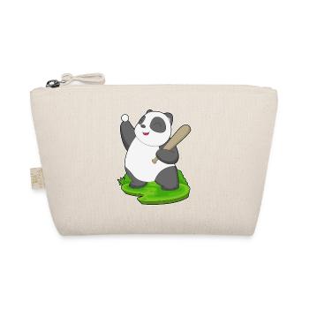Panda Baseball Baseballschläger - Bio-Täschchen - Natur - Vorne