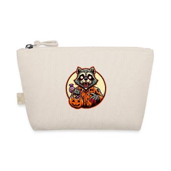 Zombie Raccoon Funny Raccoon Lover - Organic Pouch - nature - Front