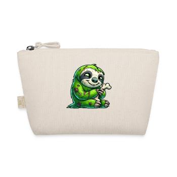 Halloween Sloth Zombie Funny Cartoon - Organic Pouch - nature - Front