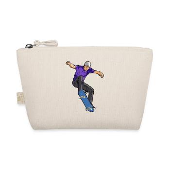 Purple Skater Kickflip Urban Vibe - Organic Pouch - nature - Front