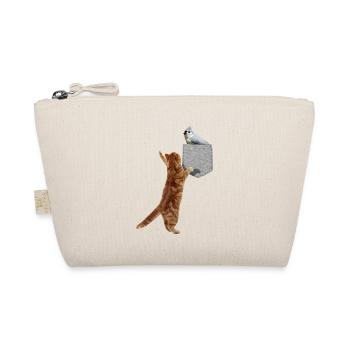 Chat atteignant la mésange touffetée dans la fausse poche Cool - Trousse biologique - nature - Devant