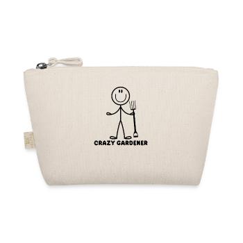 Crazy gardener Funny Gardening - Organic Pouch - nature - Front