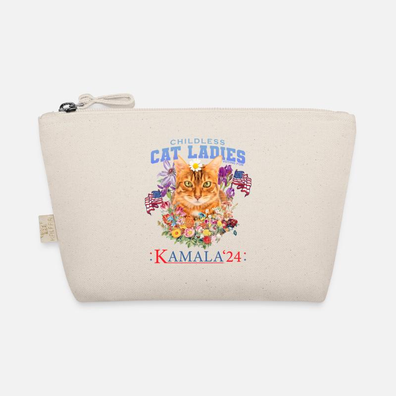 Mignonnes chattes sans enfant votant pour Kamala 2024 Trousse biologique