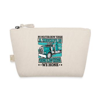 When A Kid Waves We Honk Trucker Legends Lover - Organic Pouch - nature - Front