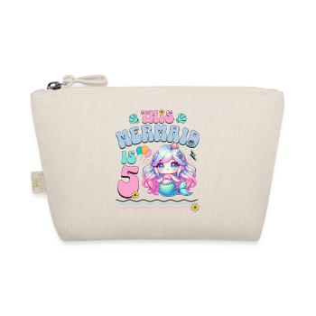 Sirène 5ème Anniversaire Fille Enfants - Trousse biologique - nature - Devant