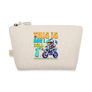Motocross 1st Birthday - Organic Pouch - nature - Front
