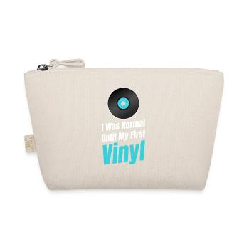 "i was normal until my first vinyl antique rustic - Organic Pouch - nature - Front