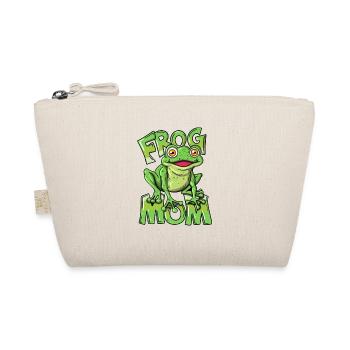Frosch Mama Kröte Gartenteich Fischteich Frog Mom - Bio-Täschchen - Natur - Vorne