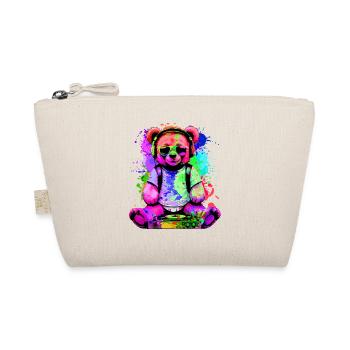 DJ Bear, Teddy, Cartoon, Music, Concerts Festivals - Organic Pouch - nature - Front