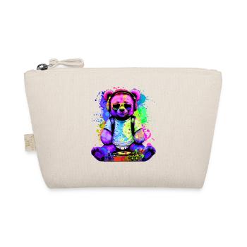 DJ Bear, Teddy, Cartoon, Music, Concerts Festivals - Organic Pouch - nature - Front