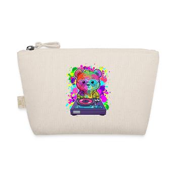 DJ Bear, Teddy, Cartoon, Music, Concerts Festivals - Organic Pouch - nature - Front