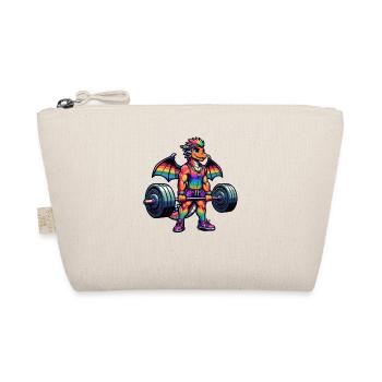 Rainbow Dragon Deadlifting - Organic Pouch - nature - Front