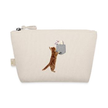 Chat Atteignant Souris Dans Fausse Poche Drôle Animal - Trousse biologique - nature - Devant