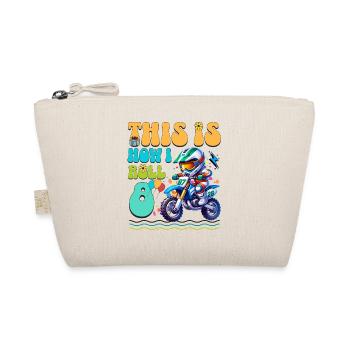 Motocross 8th Birthday - Organic Pouch - nature - Front