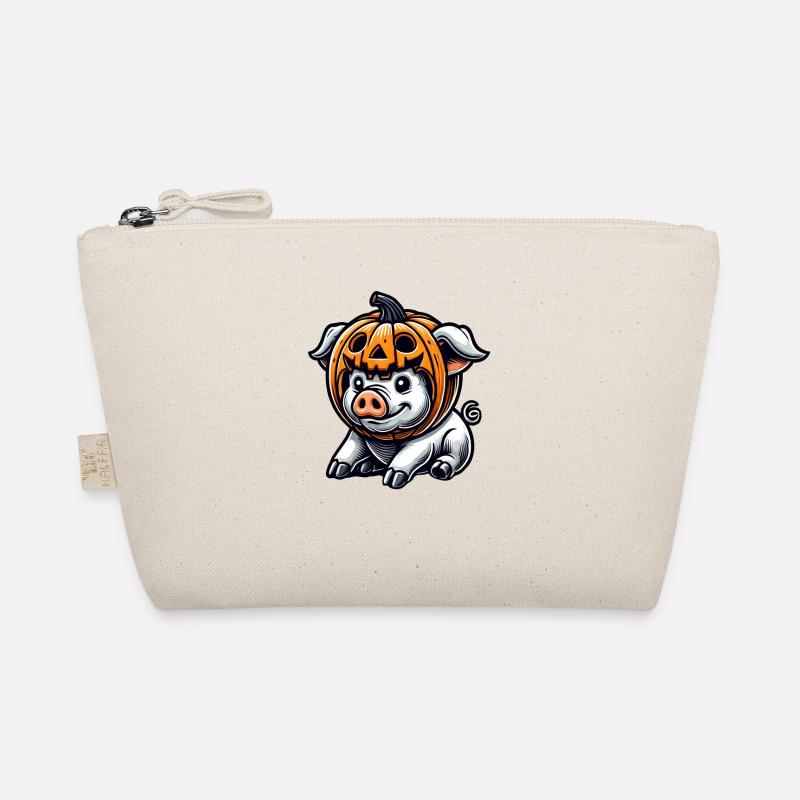 Cute Halloween Pig Pumpkin Cartoon Organic Pouch