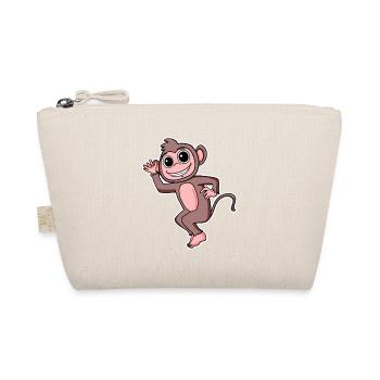 Monkey Motif Animal - Organic Pouch - nature - Front