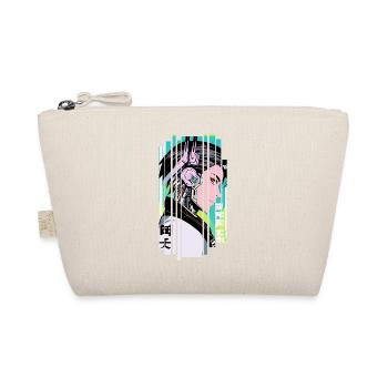 Man Ninja Geometric Gaming Green Background - Organic Pouch - nature - Front
