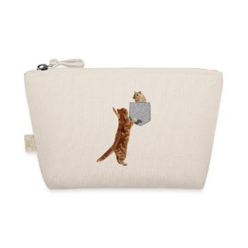 Chat Atteignant Un Hamster Dans Fausse Poche Drôle - Trousse biologique - nature - Devant