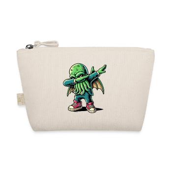 Funny Dabbing Cthulhu Dabbing Design - Organic Pouch - nature - Front