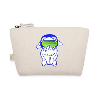 mignon cool DJ lapin lapin fête club musique amusant - Trousse biologique - nature - Devant