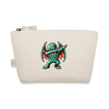 Funny Dabbing Cthulhu Dabbing Design - Organic Pouch - nature - Front