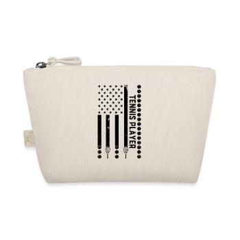 Tennis Player US Flag Tennis - Bio-Täschchen - Natur - Vorne