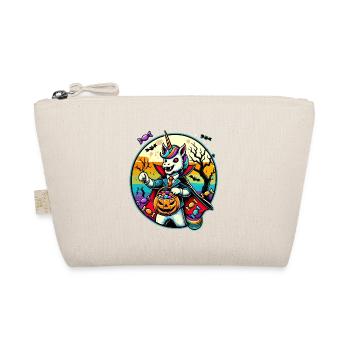 Funny Vampire Unicorn Loves Candy - Organic Pouch - nature - Front