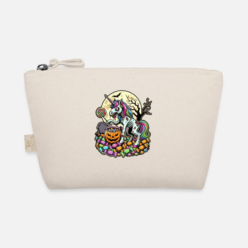 Funny Zombie Unicorn Loves Candy Organic Pouch