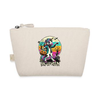 Creepy Zombie Unicorn Loves Candy - Organic Pouch - nature - Front