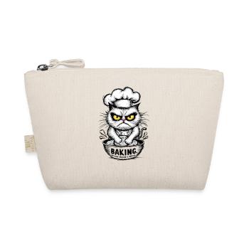 Lustige genervte Katze Bäcker Design - Bio-Täschchen - Natur - Vorne