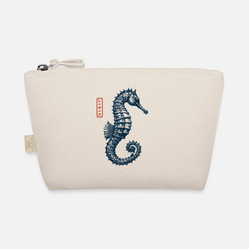 Retro Vintage Seepferdchen Bio-Täschchen