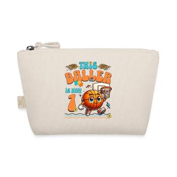 Basketball 1st Birthday Children's Birthday - Organic Pouch - nature - Front