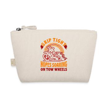 Dirt Biker Riding Hopes Soaring On Tow Wheels Dirt - Organic Pouch - nature - Front
