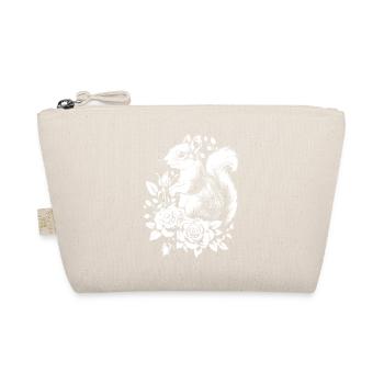 Squirrel Aesthetics Rose Flowers Croissant - Organic Pouch - nature - Front