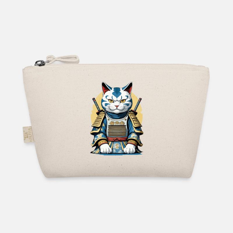 Samurai Cat Japanese Samurai Artwork Design Organic Pouch