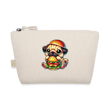 chien mignon carlin hamburger cheeseburger restauration rapide - Trousse biologique - nature - Devant