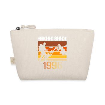 Hiking since 1996, Vintage Birthday Gift - Organic Pouch - nature - Front
