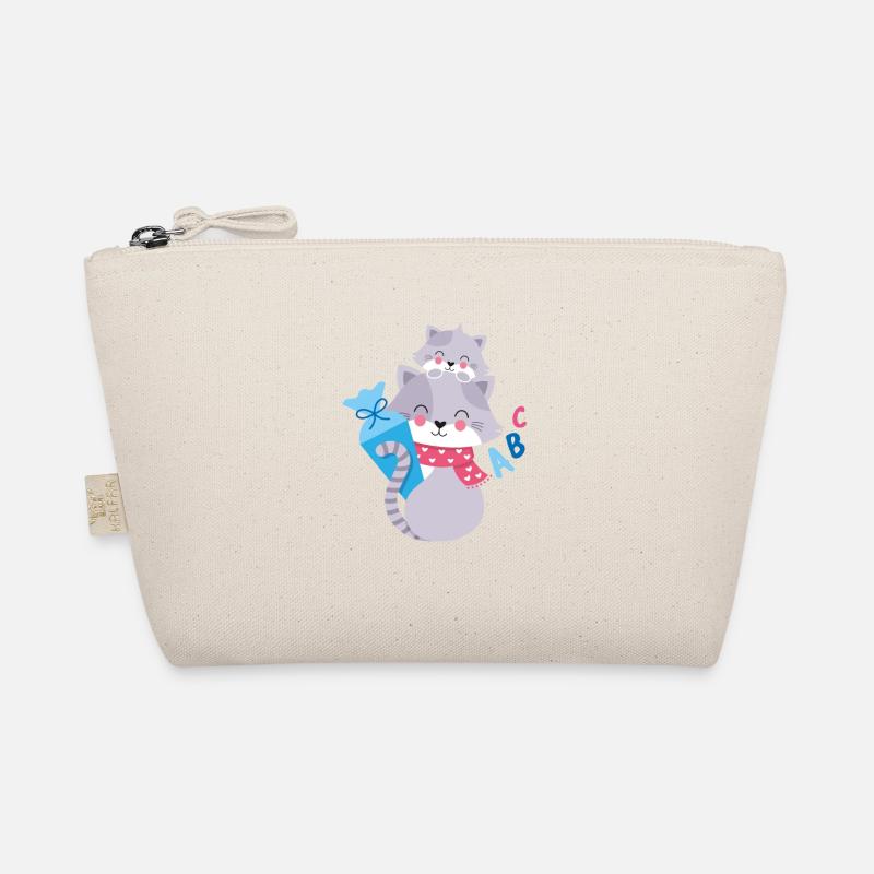 Kitten with school cone school enrollment Organic Pouch
