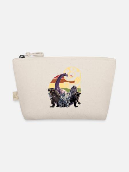 Coole Dinosaurier 9 Jahre 9. Geburtstag Geschenk - Bio-Täschchen - Natur