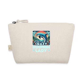 Crazy Dolphin Lady Marine Biology Beach Vacation - Organic Pouch - nature - Front