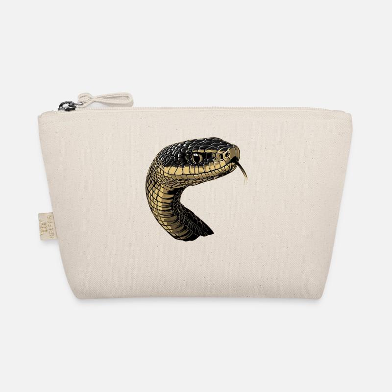 Schlange Python Kobra Mamba Klapperschlange Snake - Bio-Täschchen - Natur