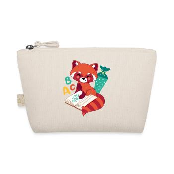 Panda roux avec inscription à l’école School Cone - Trousse biologique - nature - Devant