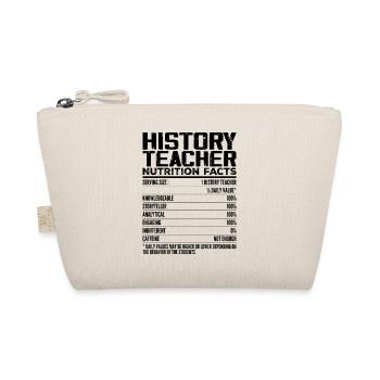 History Teacher Nutrition Facts | History Teacher - Organic Pouch - nature - Front