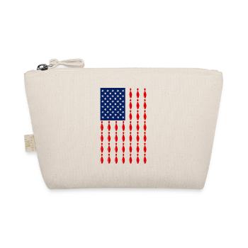 bowling american flag bowling - Bio-Täschchen - Natur - Vorne
